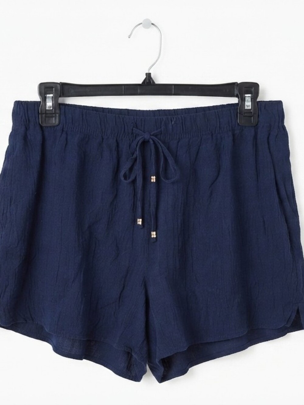 H&M Women's Navy Blue Drawstring Pull-On Beach Shorts Size XL